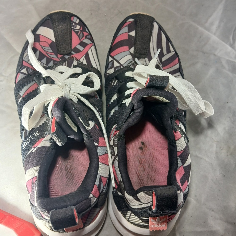 Adidas SL Loop Runner Womens 7.5 Black Pink Geometric Print Sneakers C75347 - Picture 6 of 9